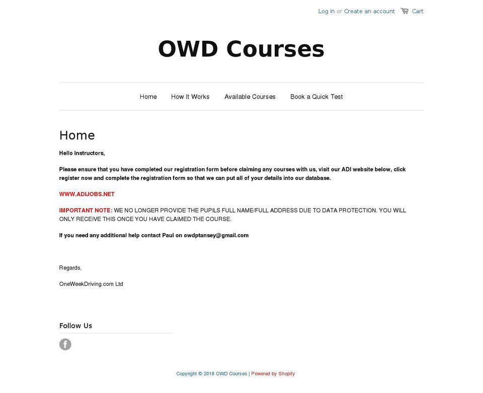 intensivedrivingcourse.expert shopify website screenshot