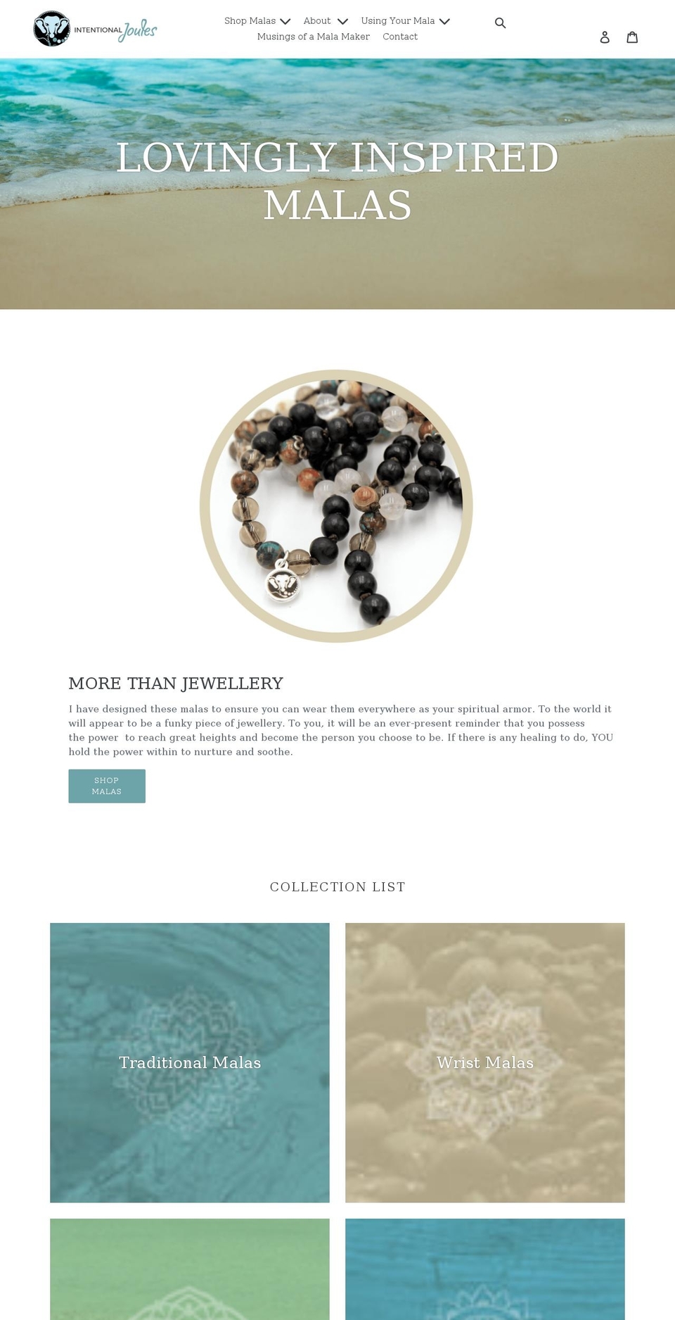 intentionaljoules.com shopify website screenshot