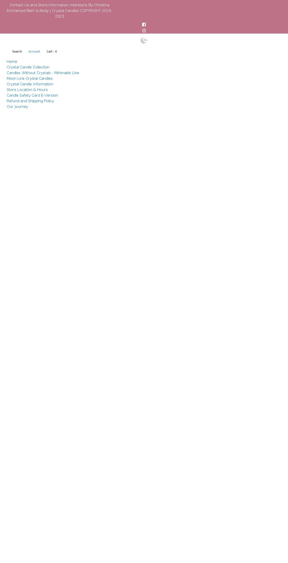 intentionsbychristina.com shopify website screenshot