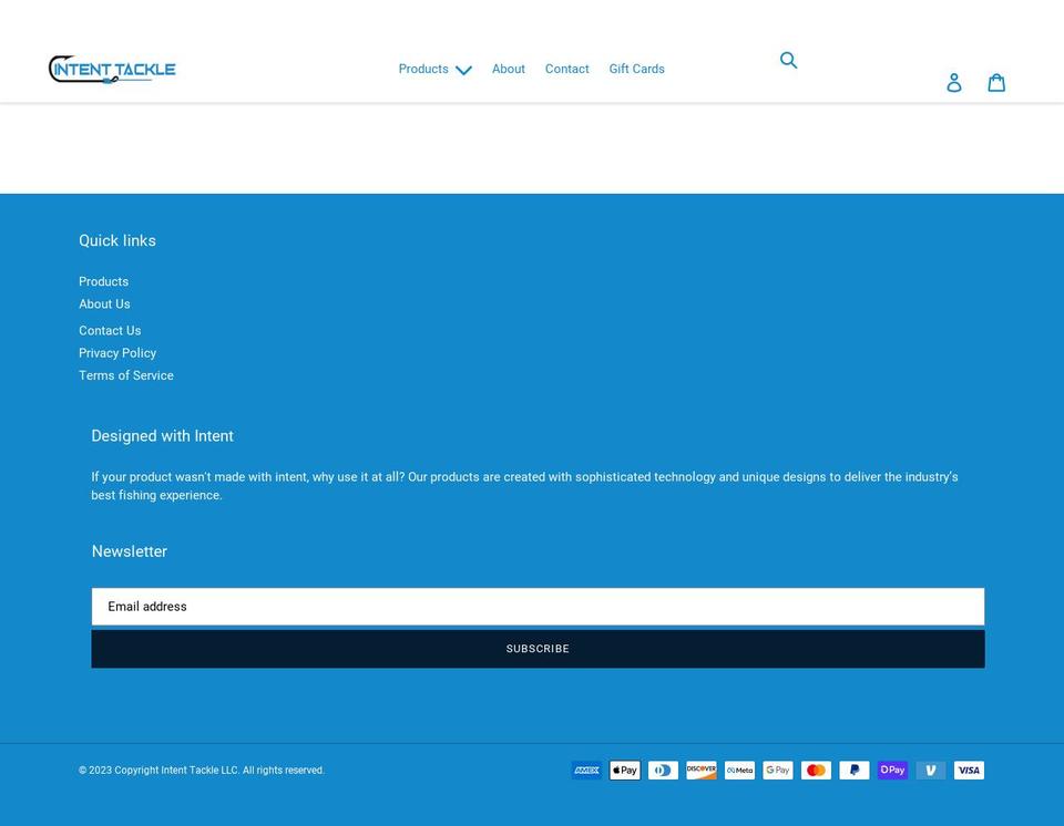intenttackle.com shopify website screenshot