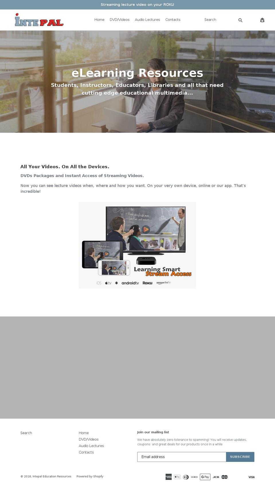 intepal.com shopify website screenshot
