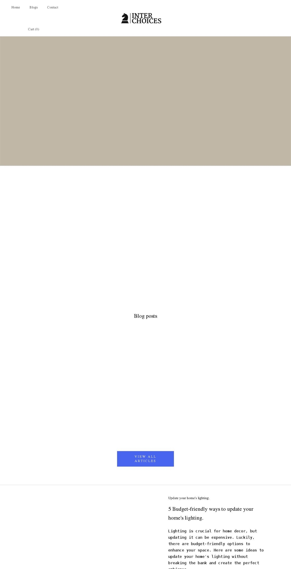 interchoices.com shopify website screenshot