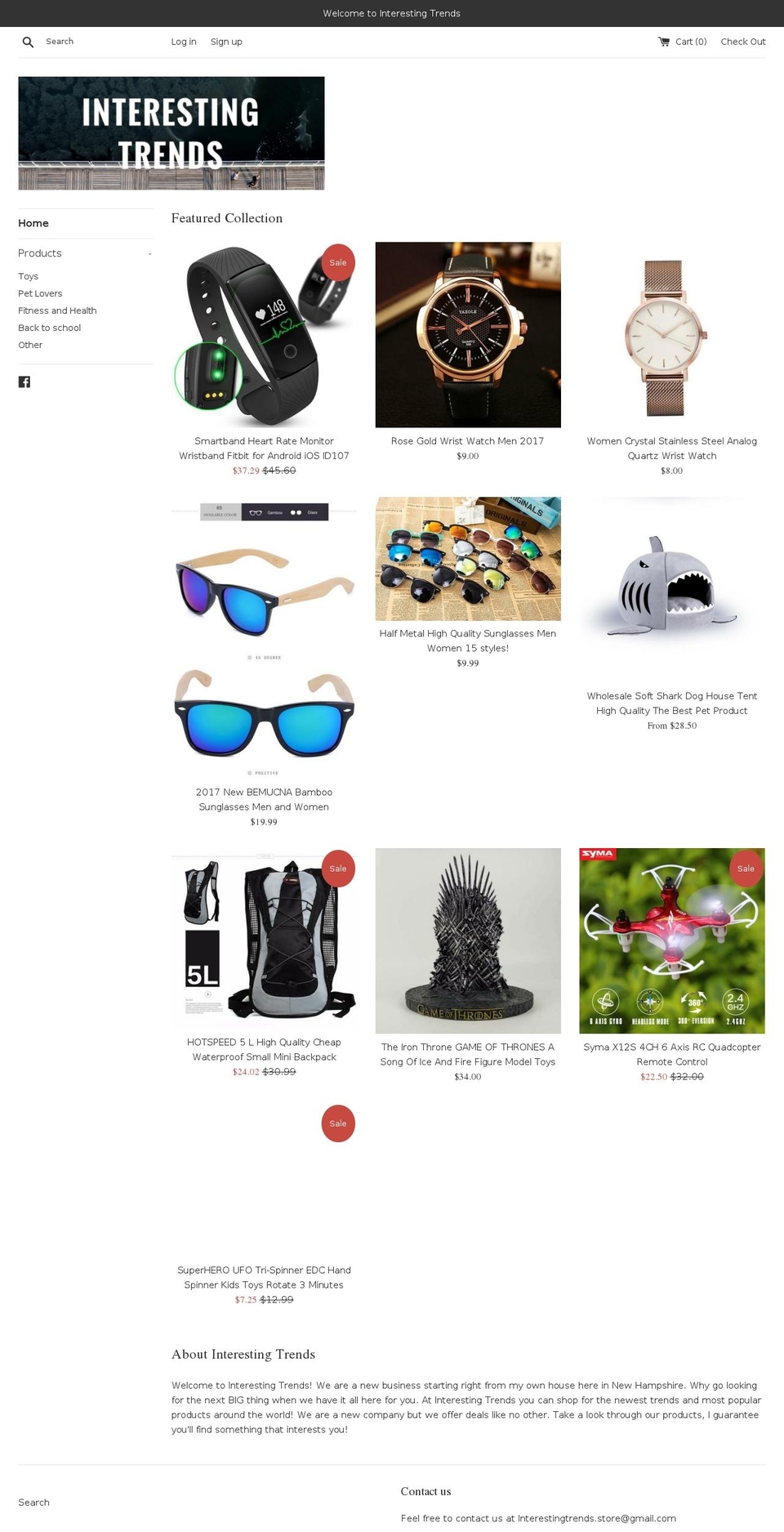 interesting-trends.com — Shopify storefront screenshot
