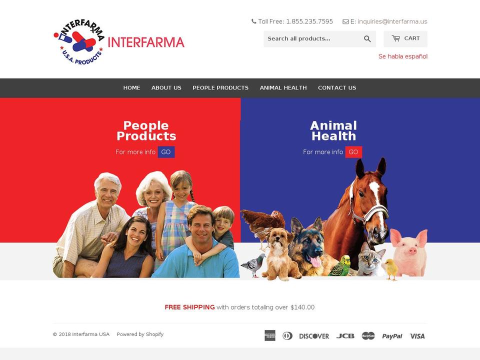 interfarma.us shopify website screenshot