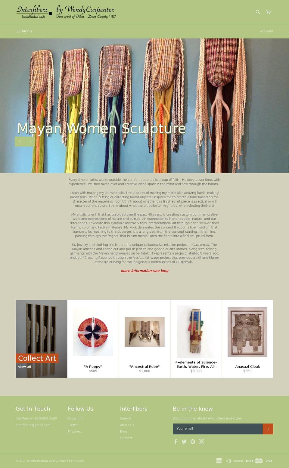 interfibers.com shopify website screenshot