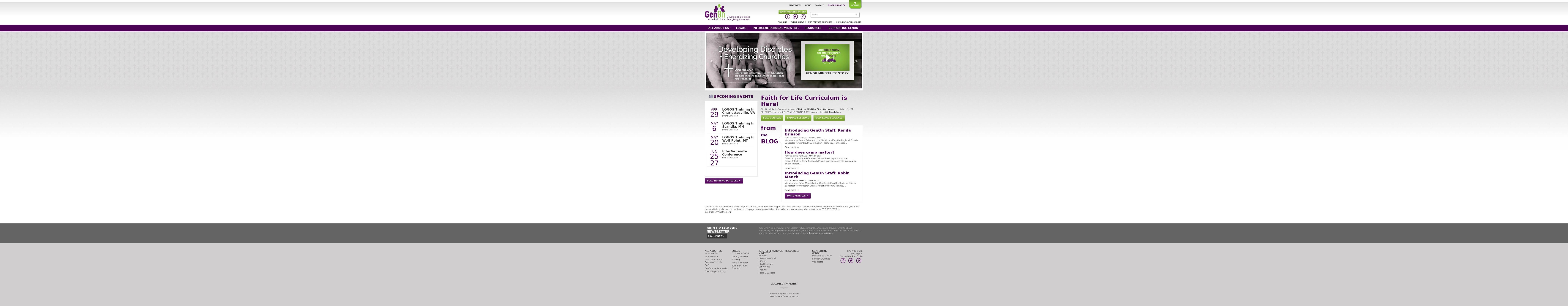 GenOn Theme Shopify theme site example intergenerationalministry.net