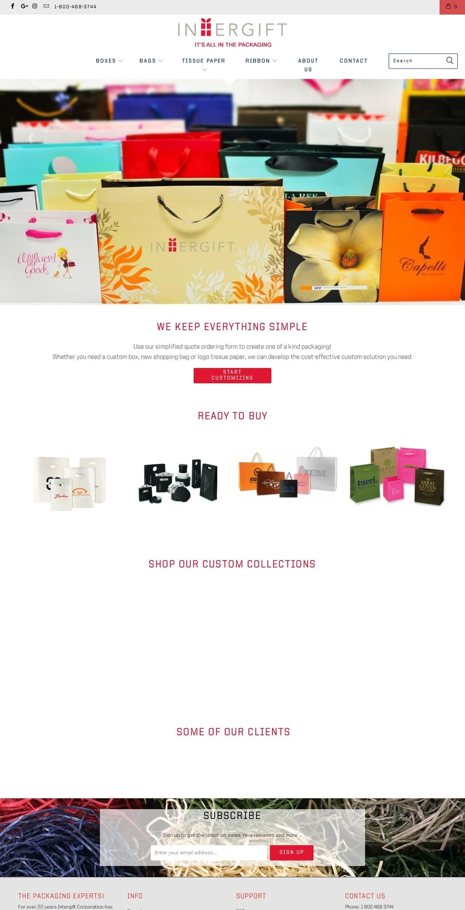 Feb 21 Intergift Packaging v2.0 Shopify theme site example intergiftcorp.com