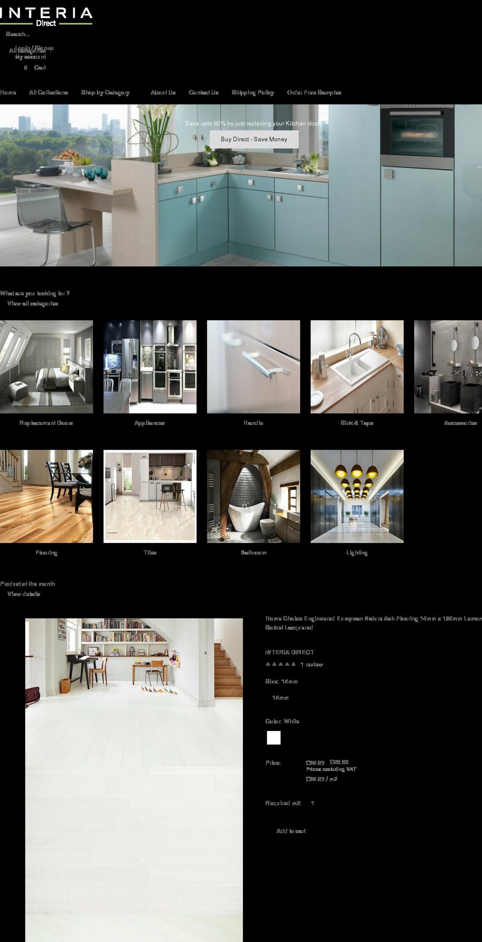 interiadirect.com shopify website screenshot