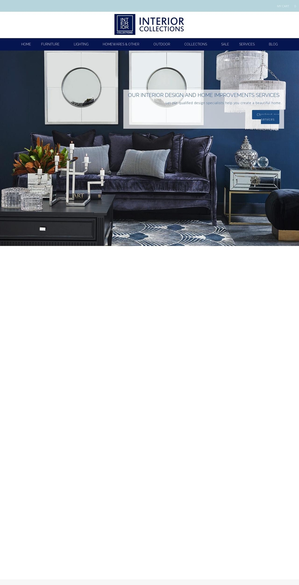 interiorcollections.com.au shopify website screenshot