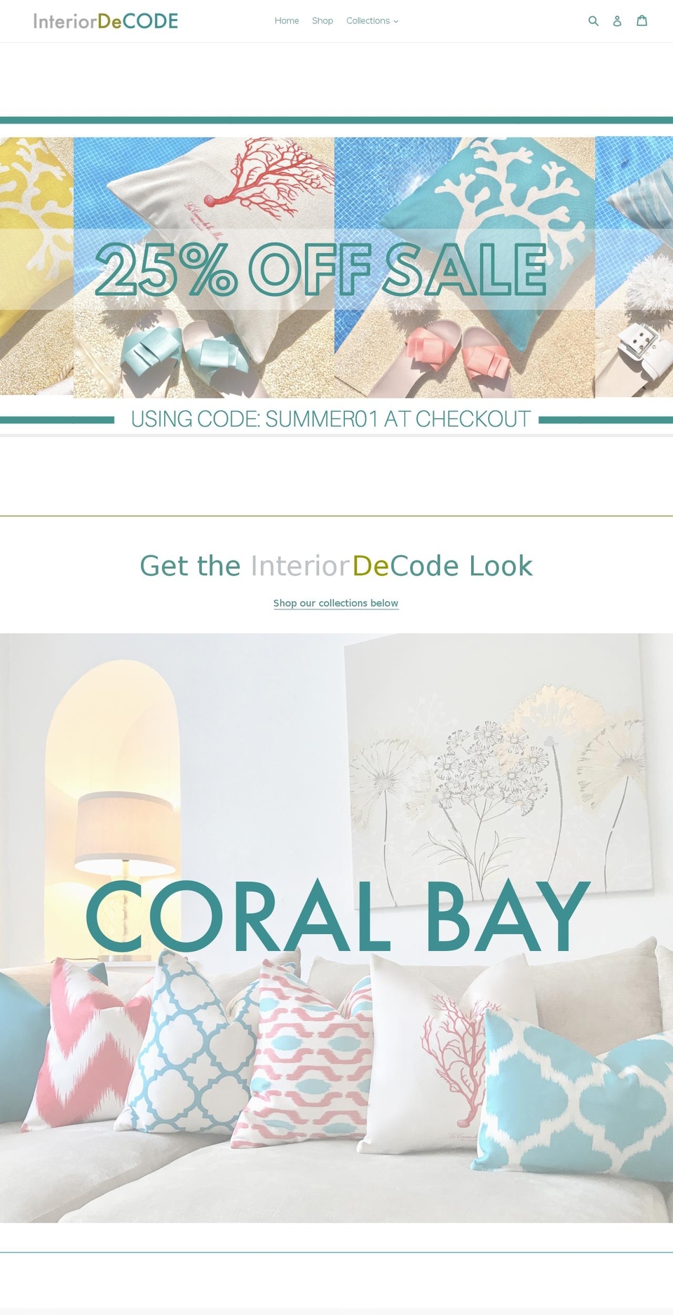 interiordecode.com — Shopify storefront screenshot