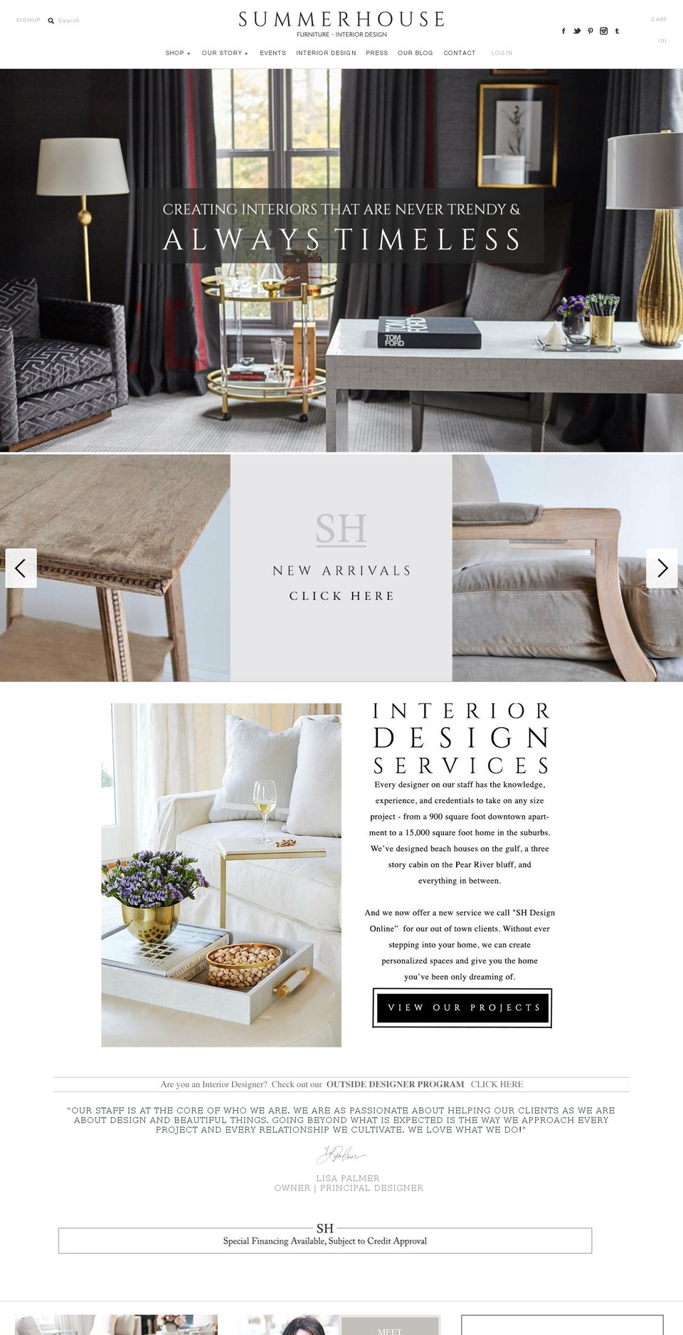 interiordesignjackson.com — Shopify storefront screenshot