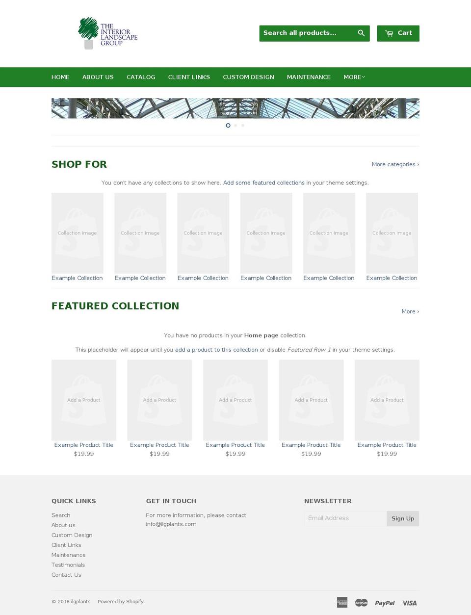interiorlandscapegroup.com — Shopify storefront screenshot