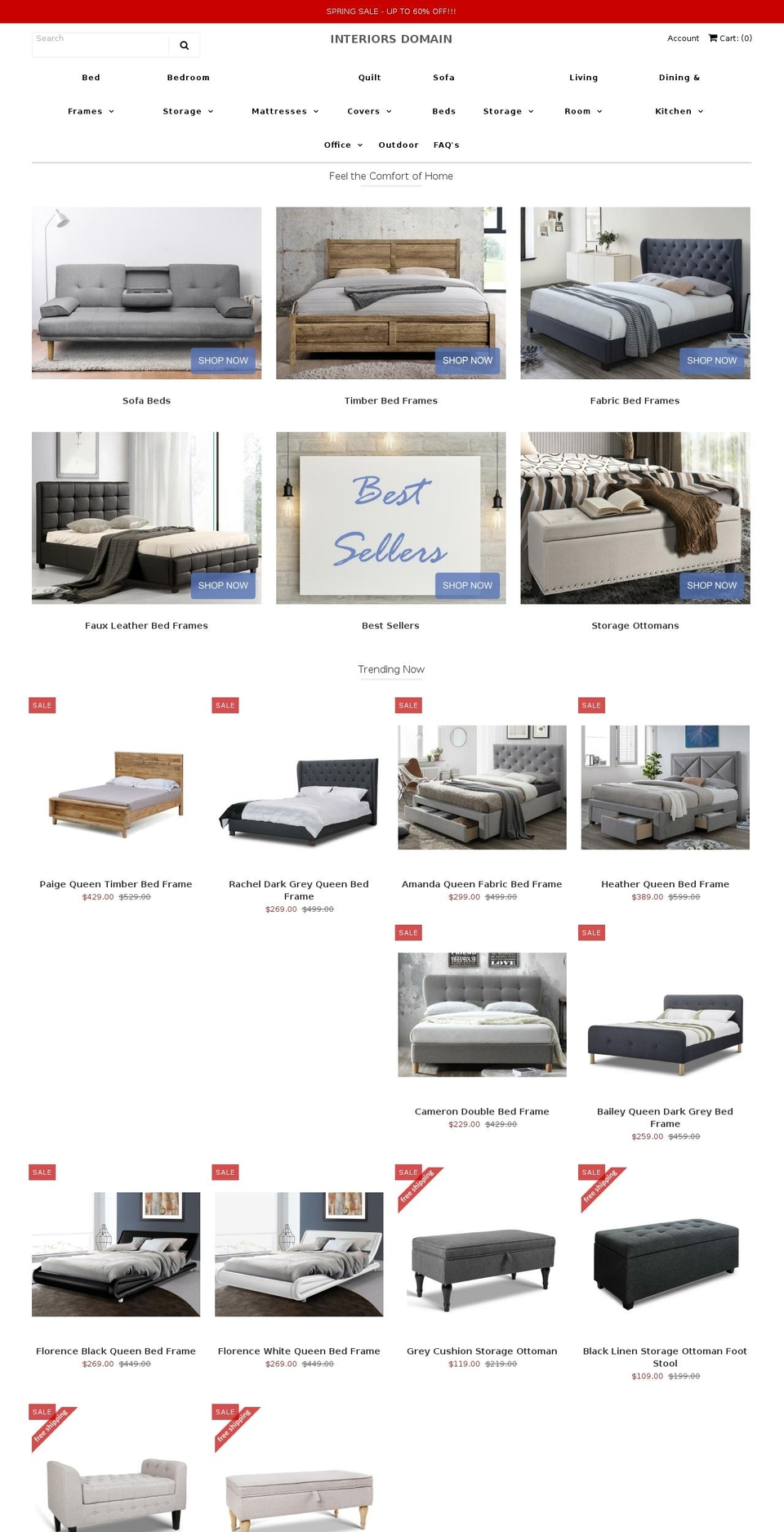 interiorsdomain.com — Shopify storefront screenshot
