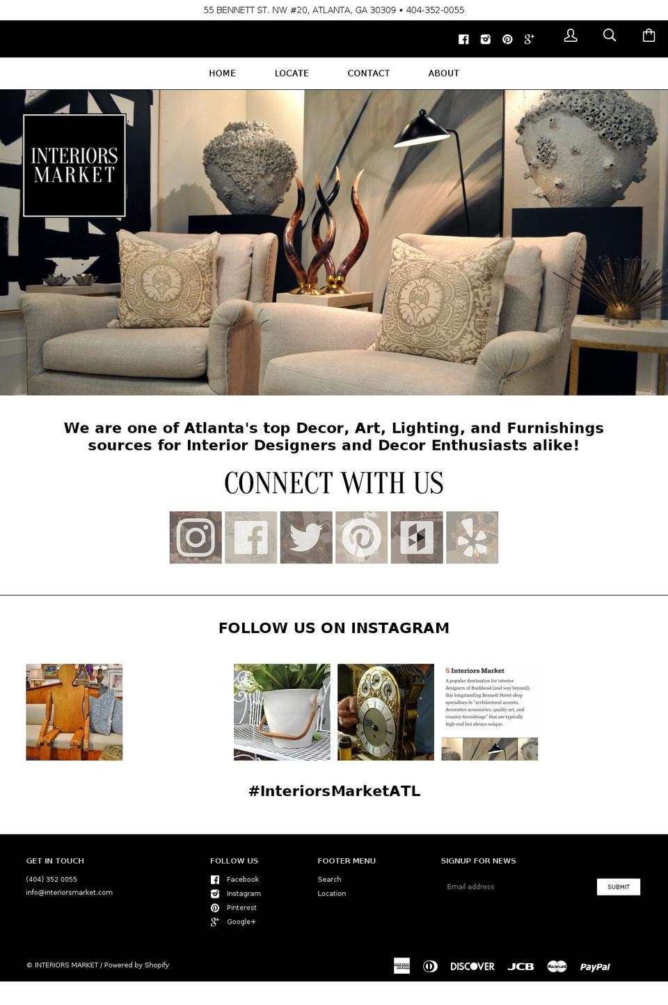 interiorsmarket.com shopify website screenshot