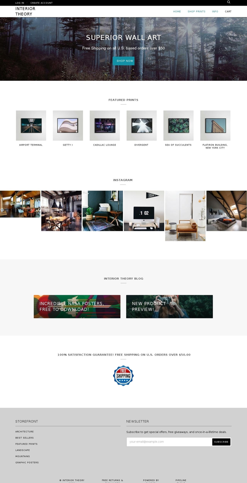 interiortheory.com — Shopify storefront screenshot