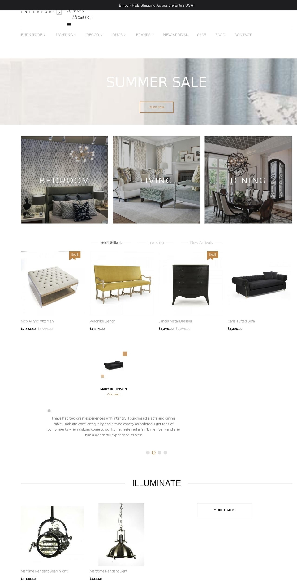 interiory.com — Shopify storefront screenshot