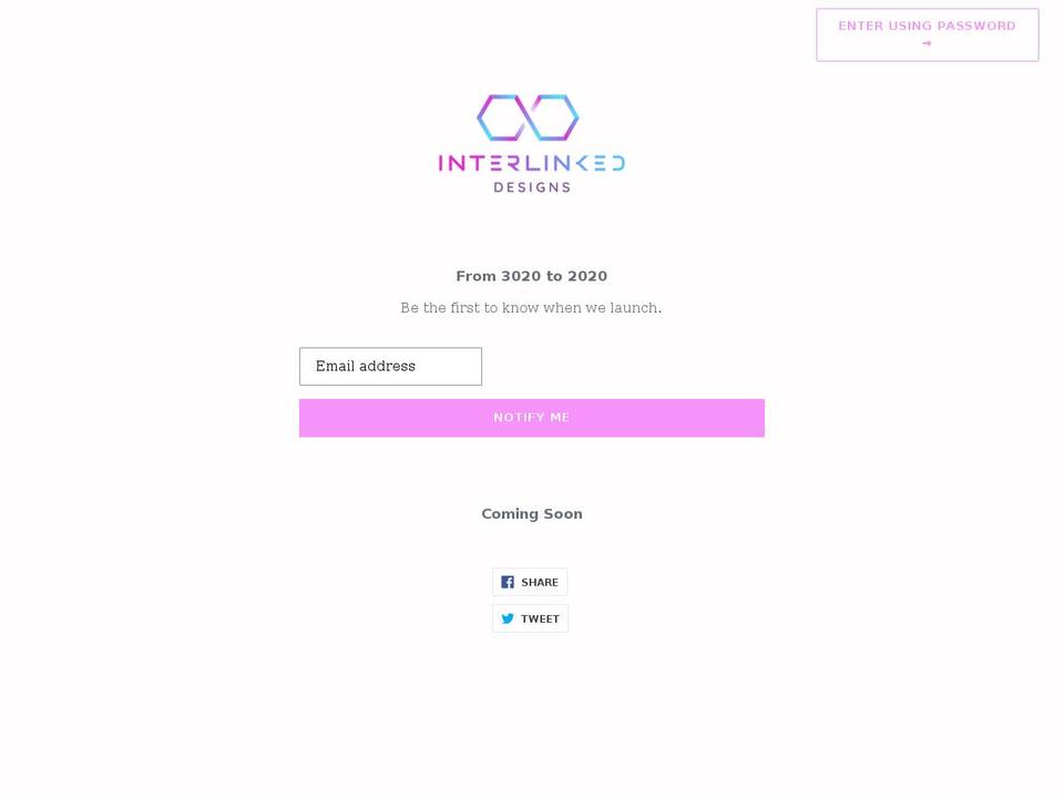 interlinkeddesigns.com shopify website screenshot