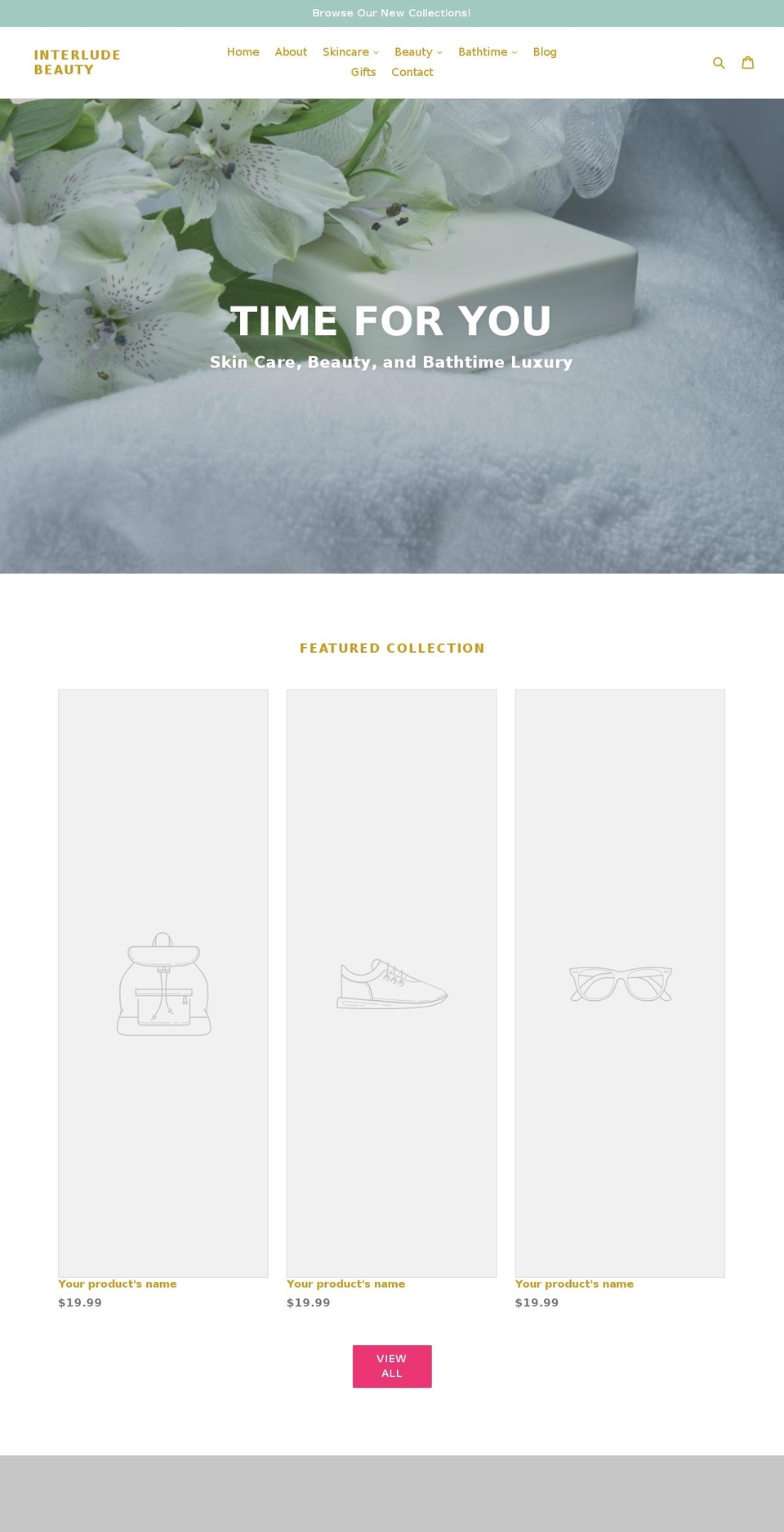 interludebeauty.com shopify website screenshot