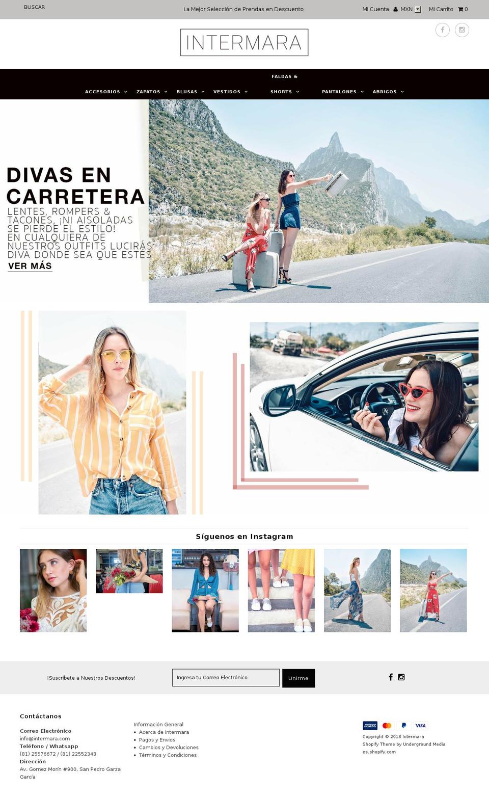 intermara.com — Shopify storefront screenshot