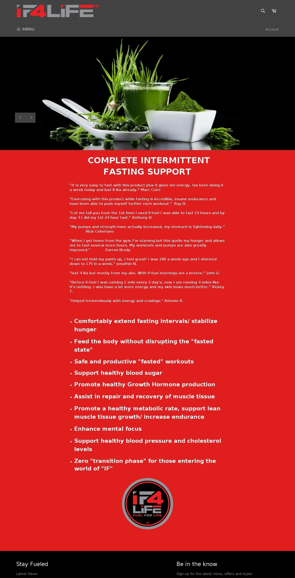 Copy of Venture by PK Shopify theme site example intermittentfastingfuel.com