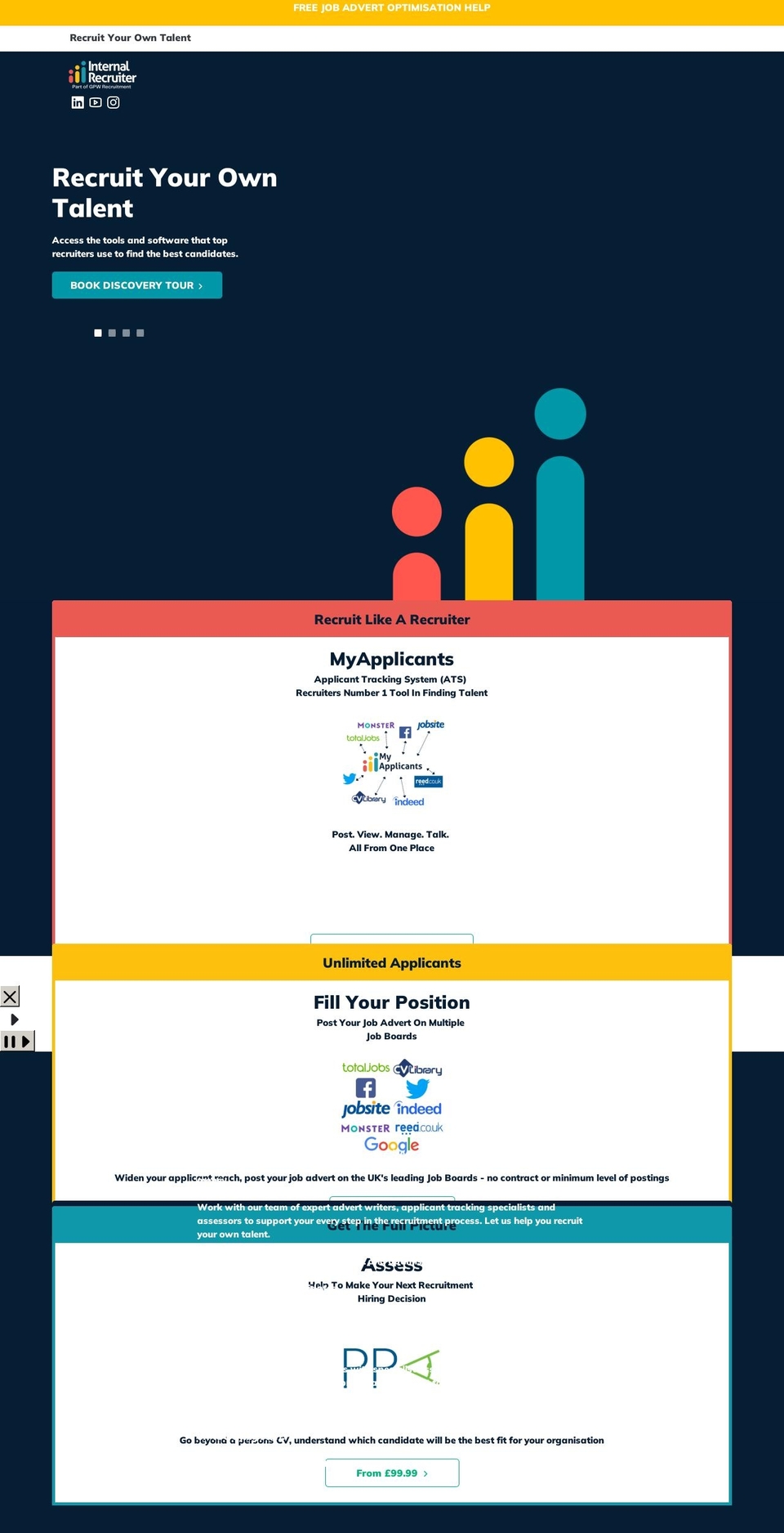 internalrecruiter.co.uk shopify website screenshot