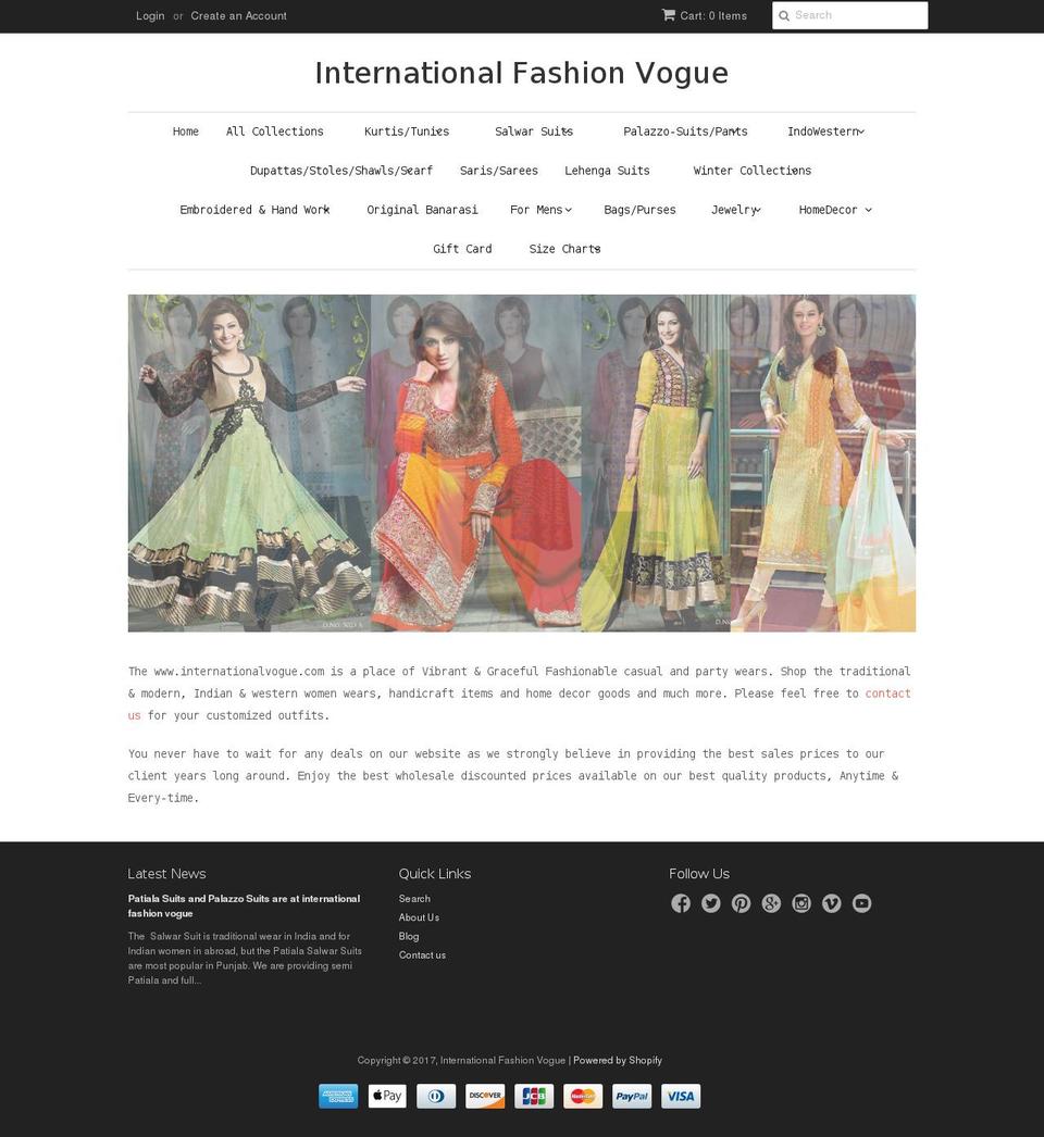 internationalonlineshopping.com shopify website screenshot