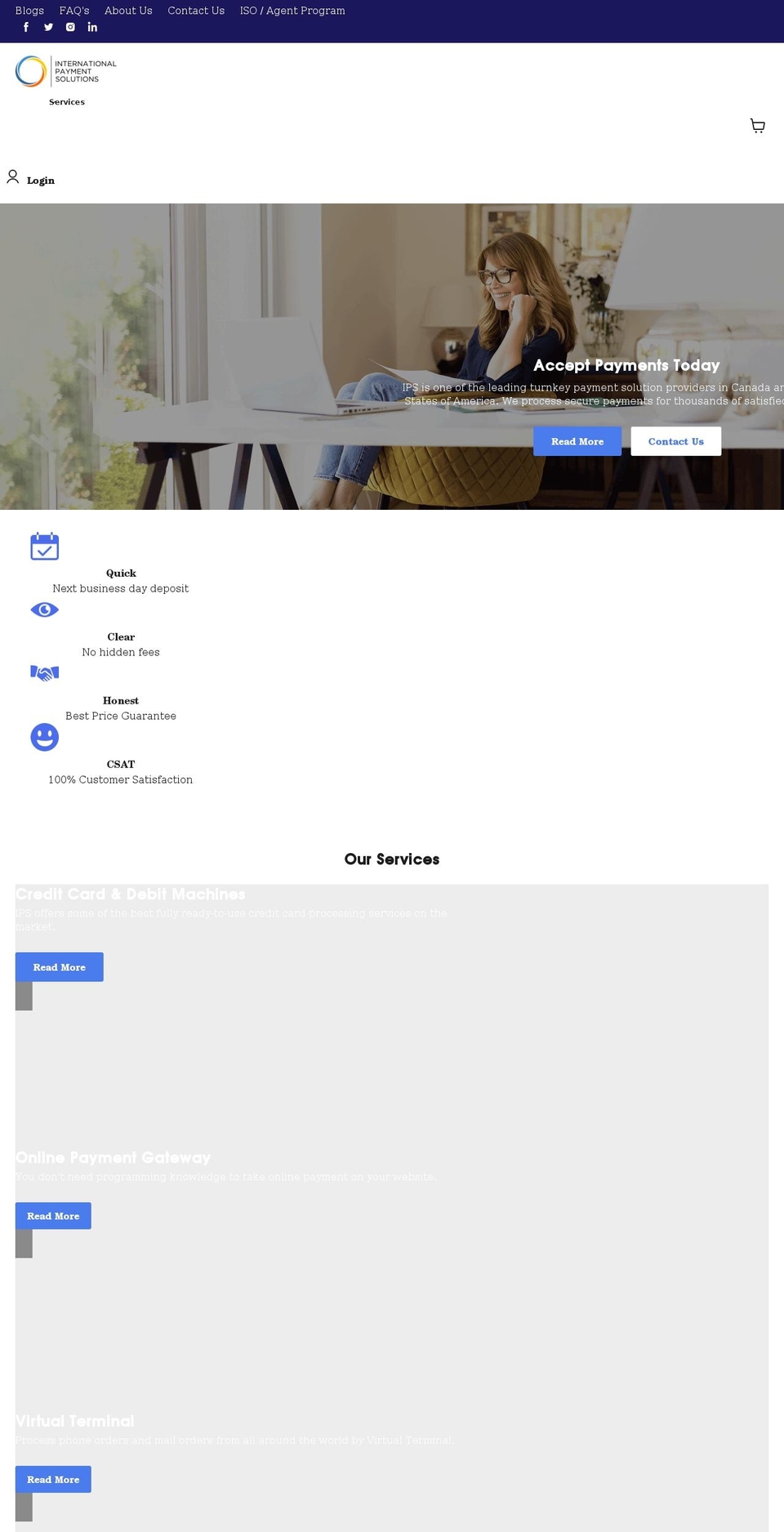 internationalpaymentsolutions.ca shopify website screenshot