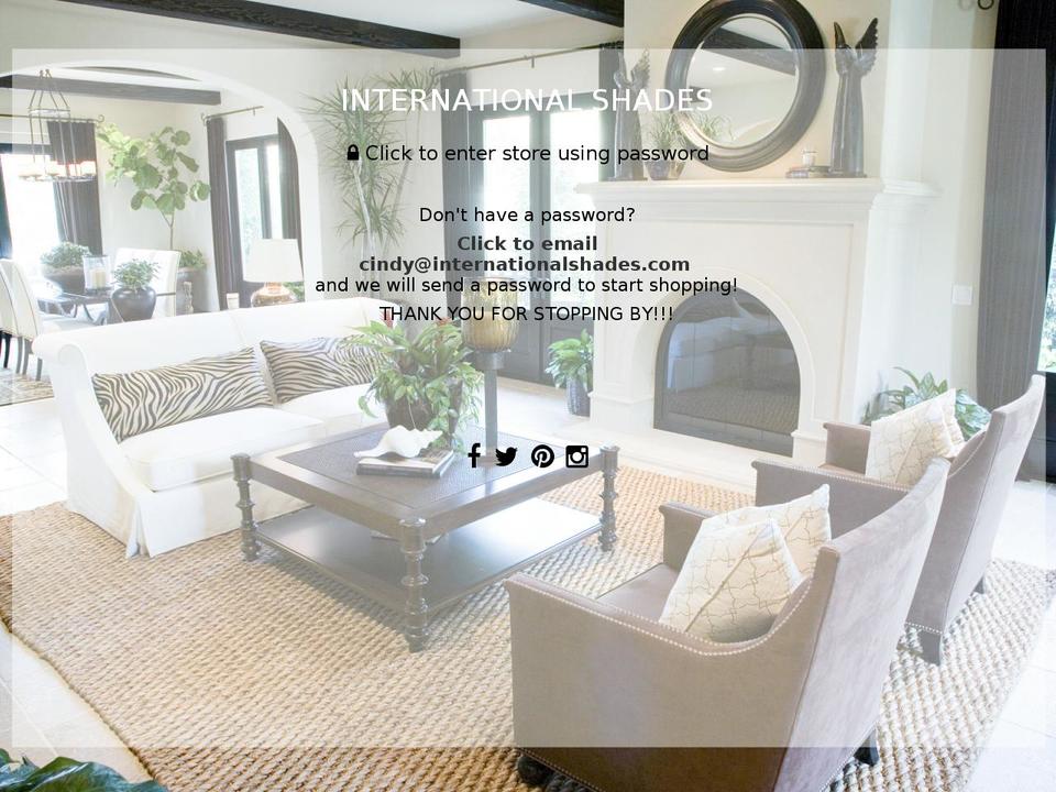 internationalshades.com shopify website screenshot