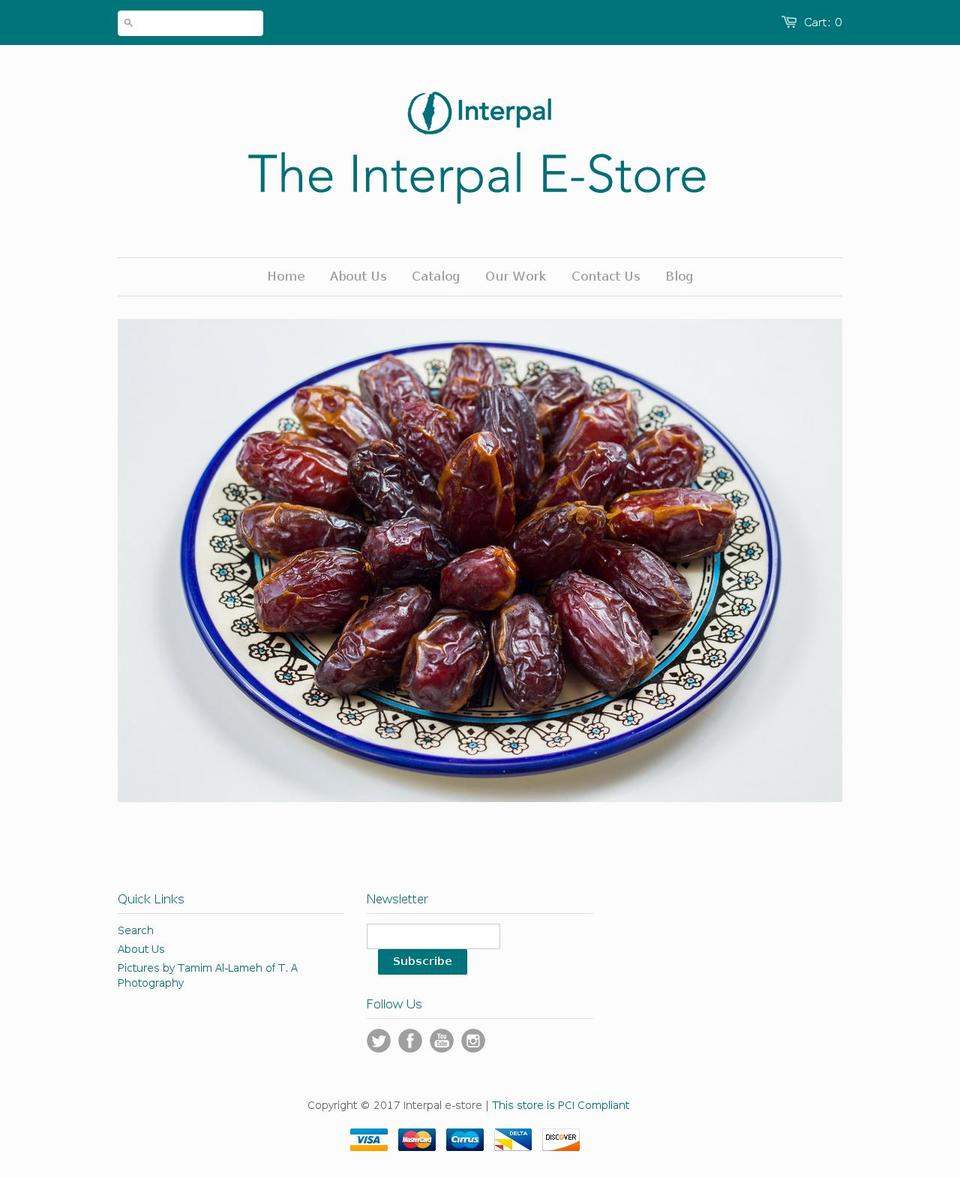 interpalestore.com shopify website screenshot