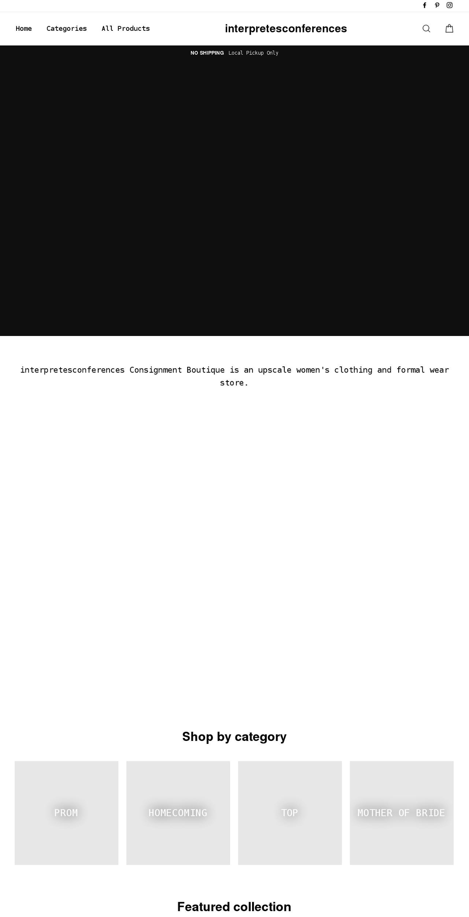 interpretesconferences.com shopify website screenshot