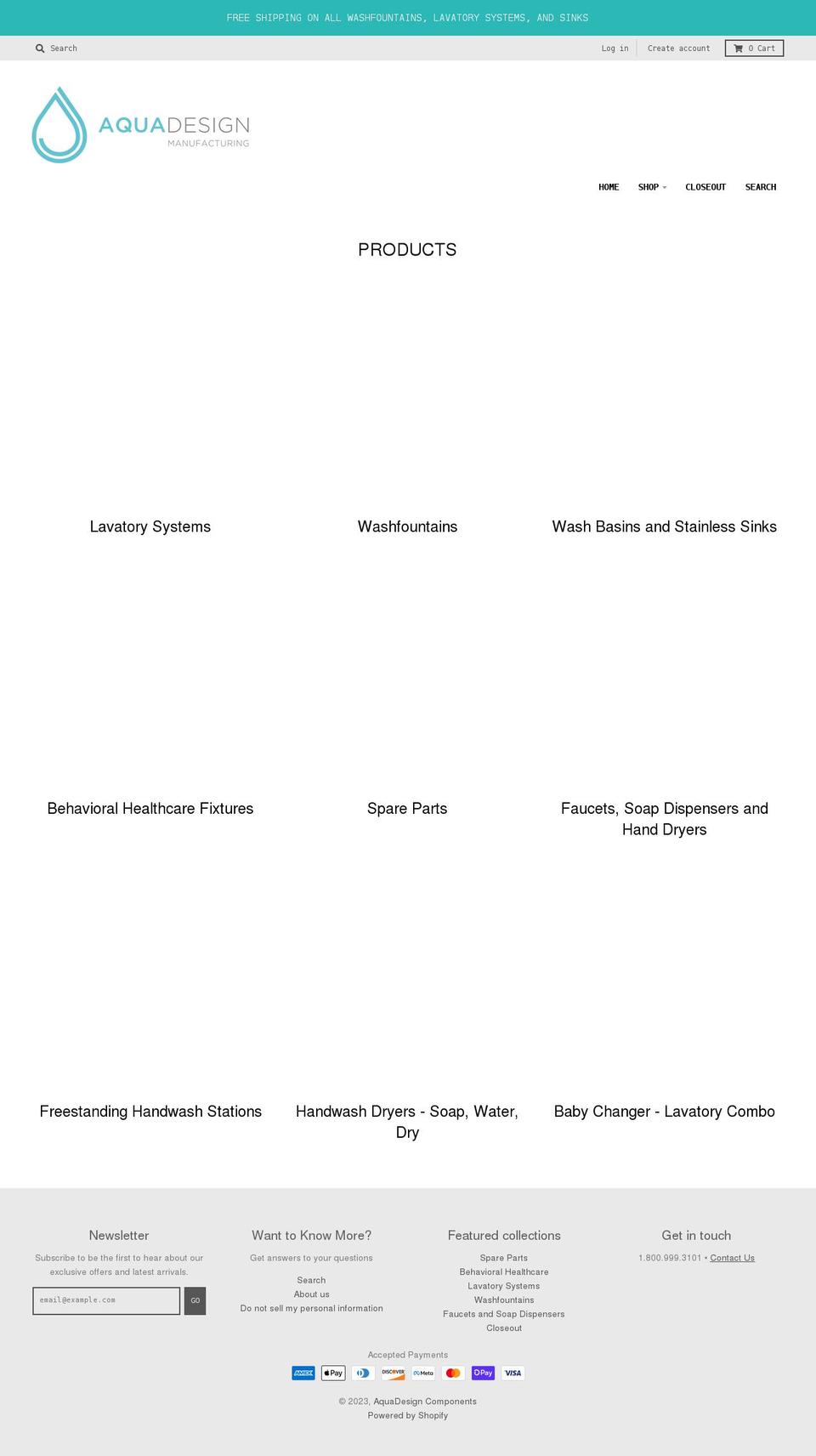 intersancomponents.com shopify website screenshot