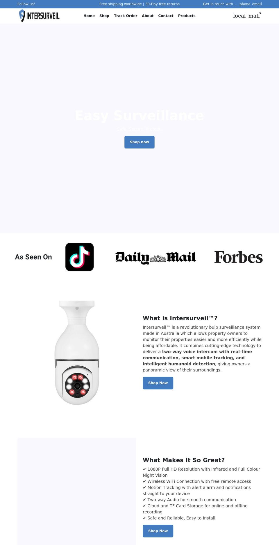 Ewathemetemplate Shopify theme site example intersurveil.com