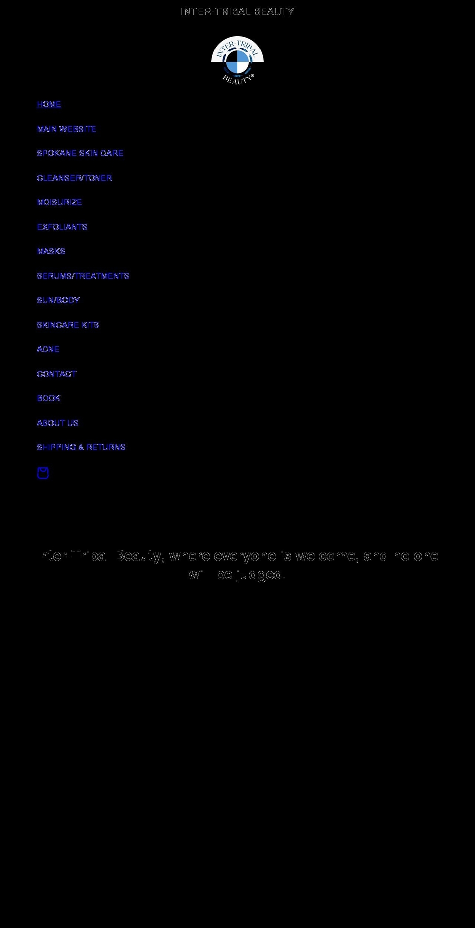 intertribalbeauty.com shopify website screenshot
