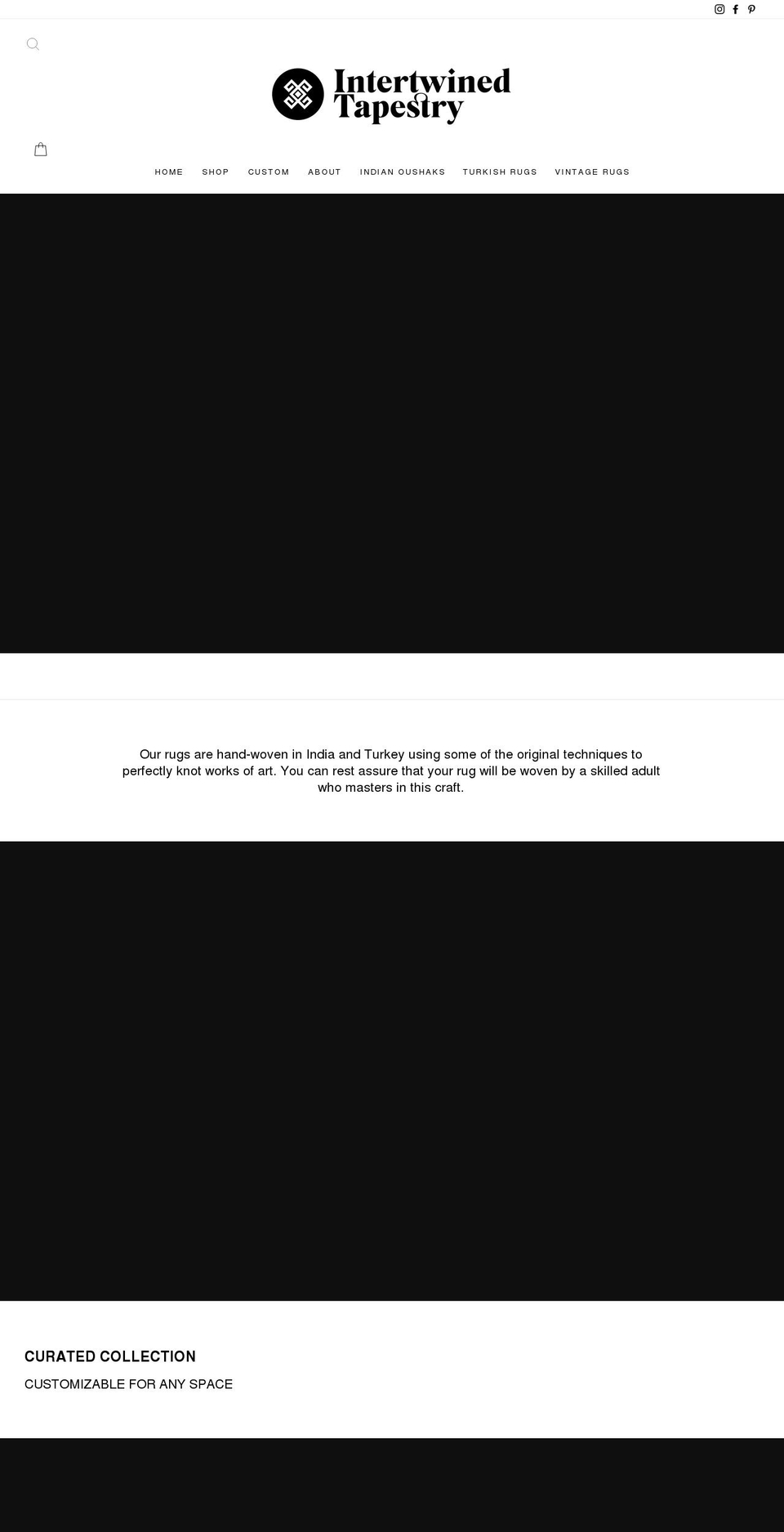 intertwinedtapestry.com shopify website screenshot