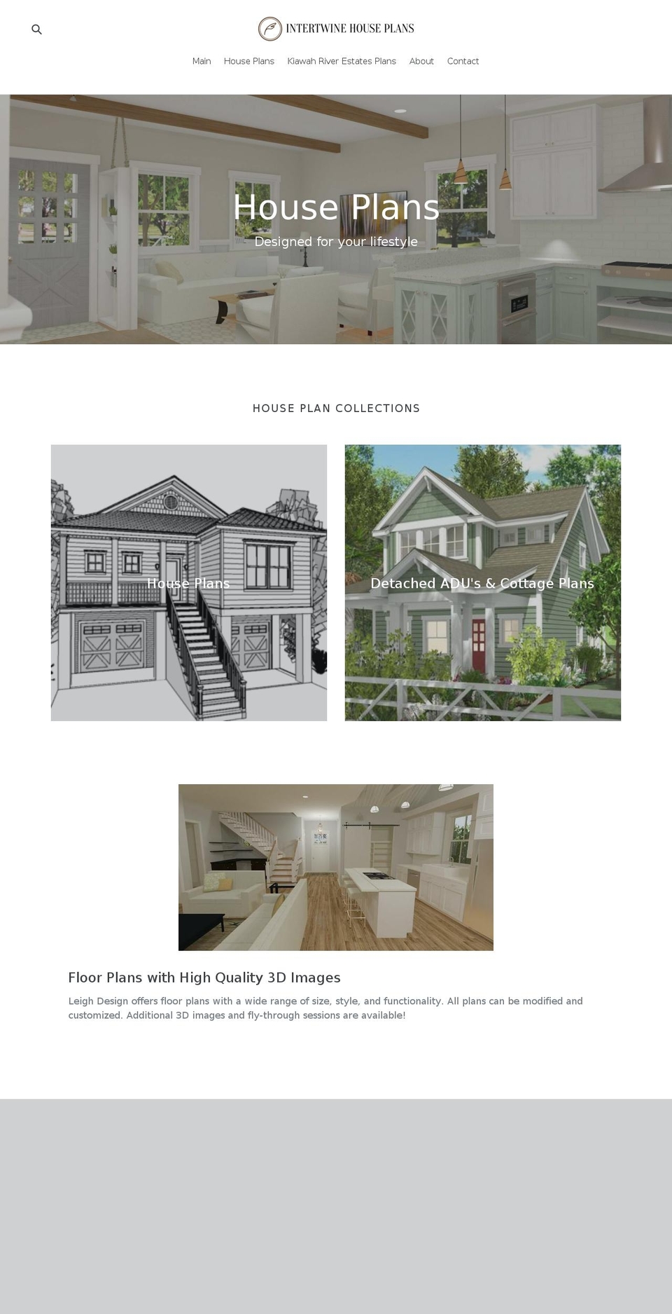 intertwinehouseplans.com — Shopify storefront screenshot