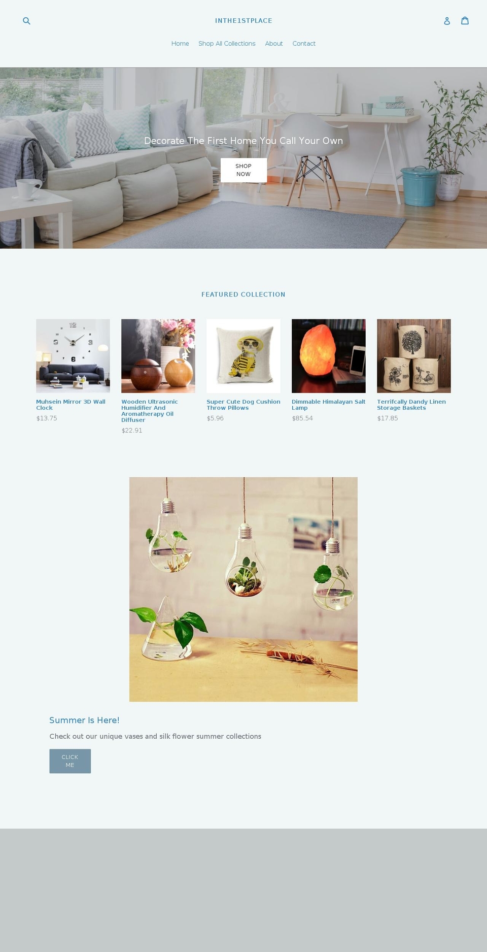 inthe1stplace.com — Shopify storefront screenshot