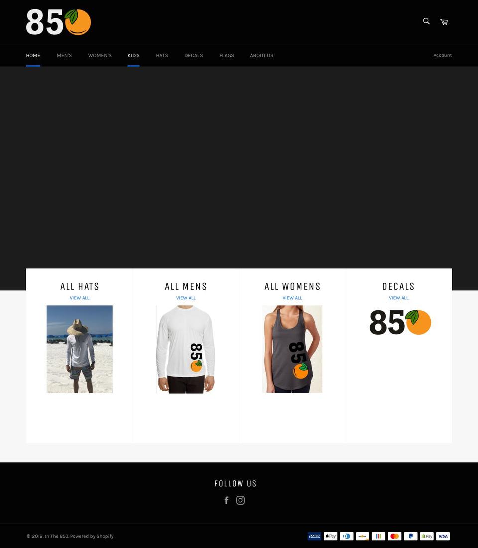inthe850.org shopify website screenshot