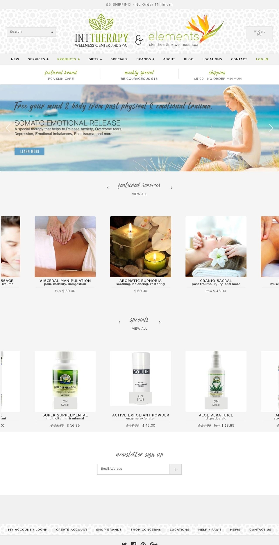 inthealthshop.com shopify website screenshot