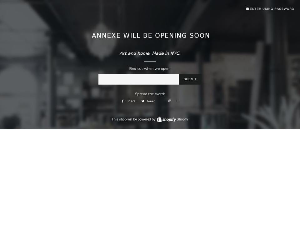 intheannexe.com shopify website screenshot