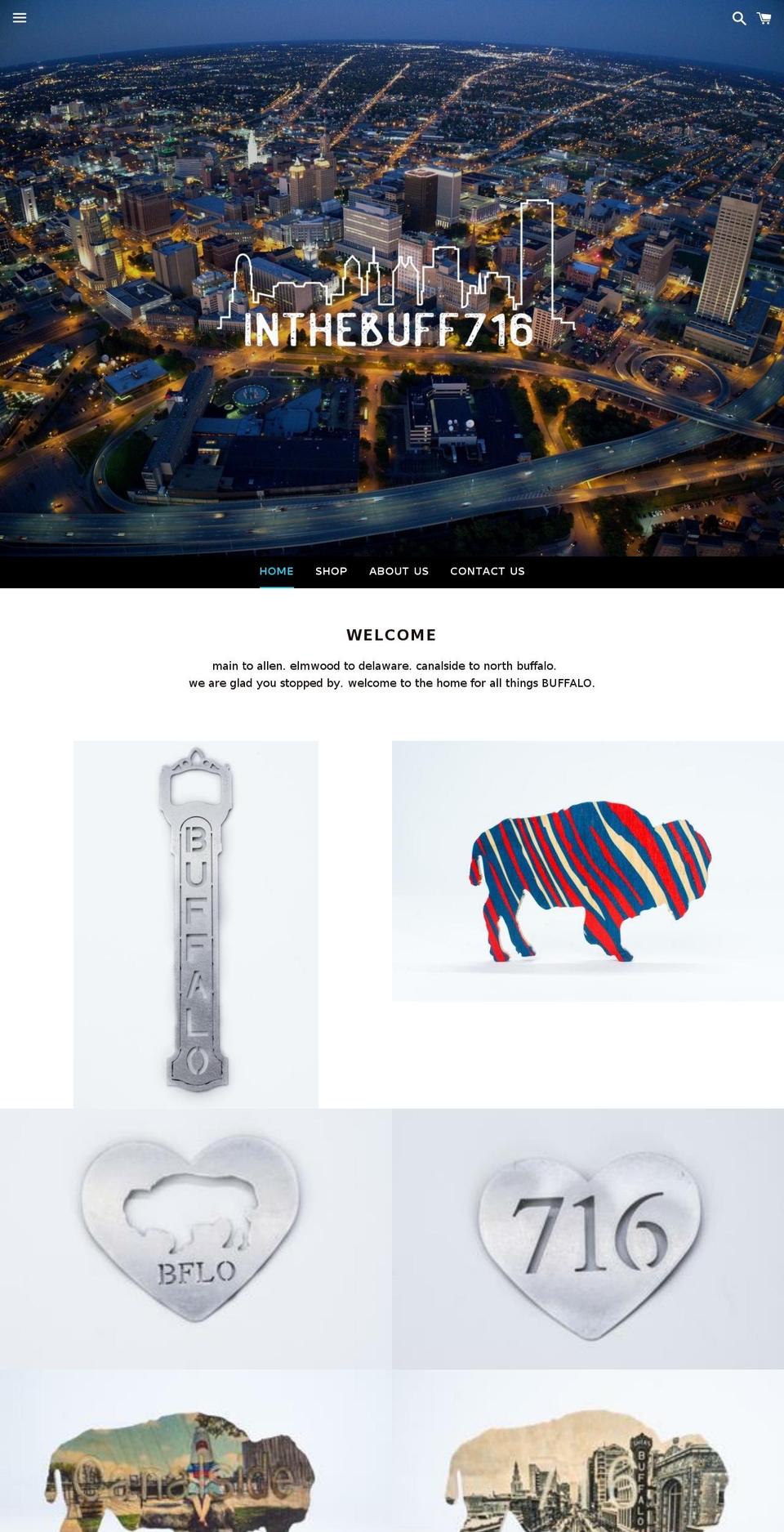 inthebuff716.com shopify website screenshot