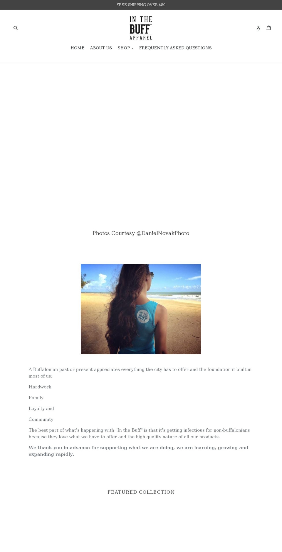 inthebuffapparel.com — Shopify storefront screenshot
