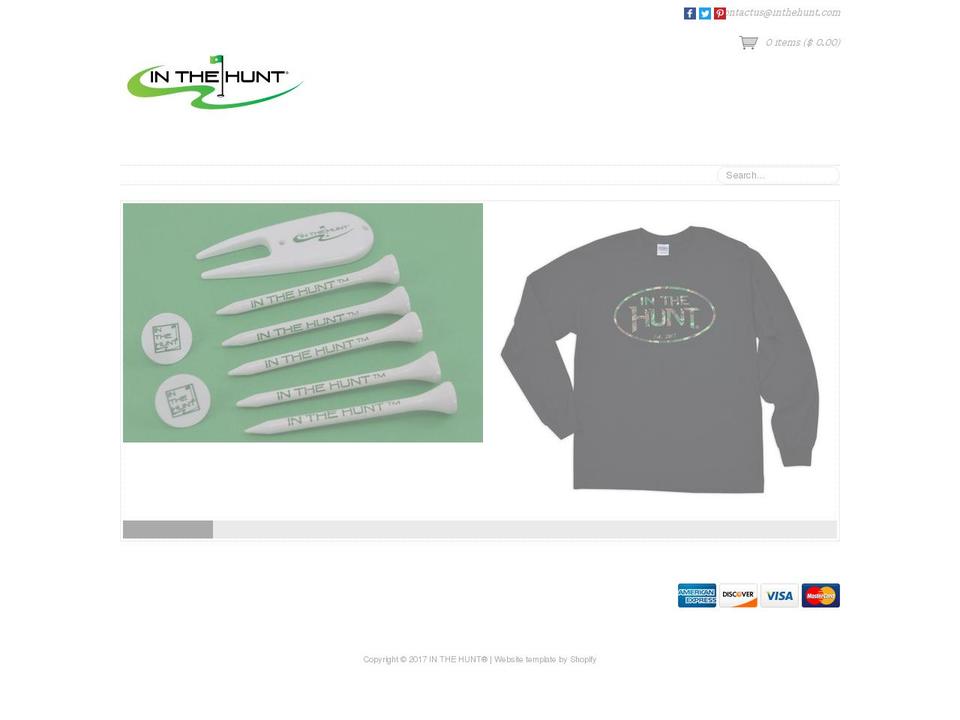 inthehunt.com shopify website screenshot