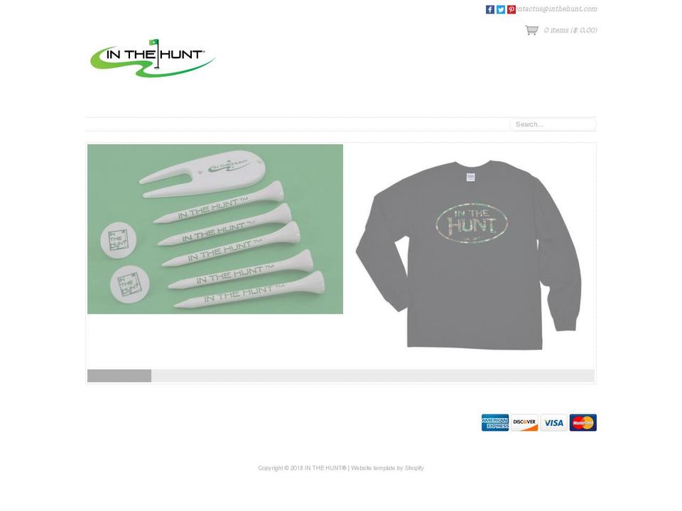 inthehunt.org shopify website screenshot