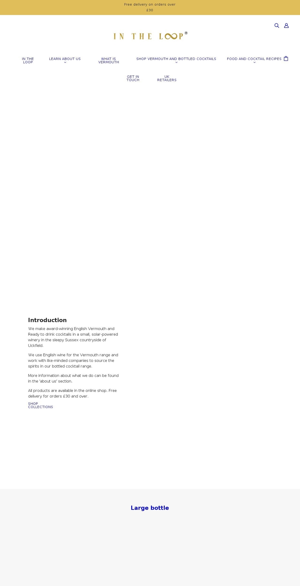 intheloopdrinks.co.uk shopify website screenshot