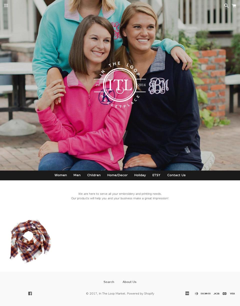 intheloopmarket.com shopify website screenshot