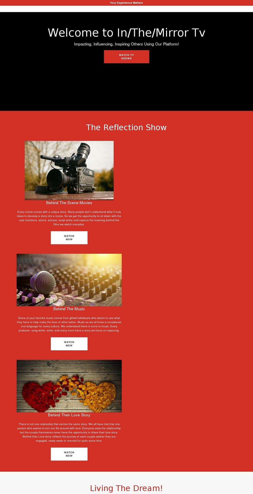 inthemirrortv.com — Shopify storefront screenshot