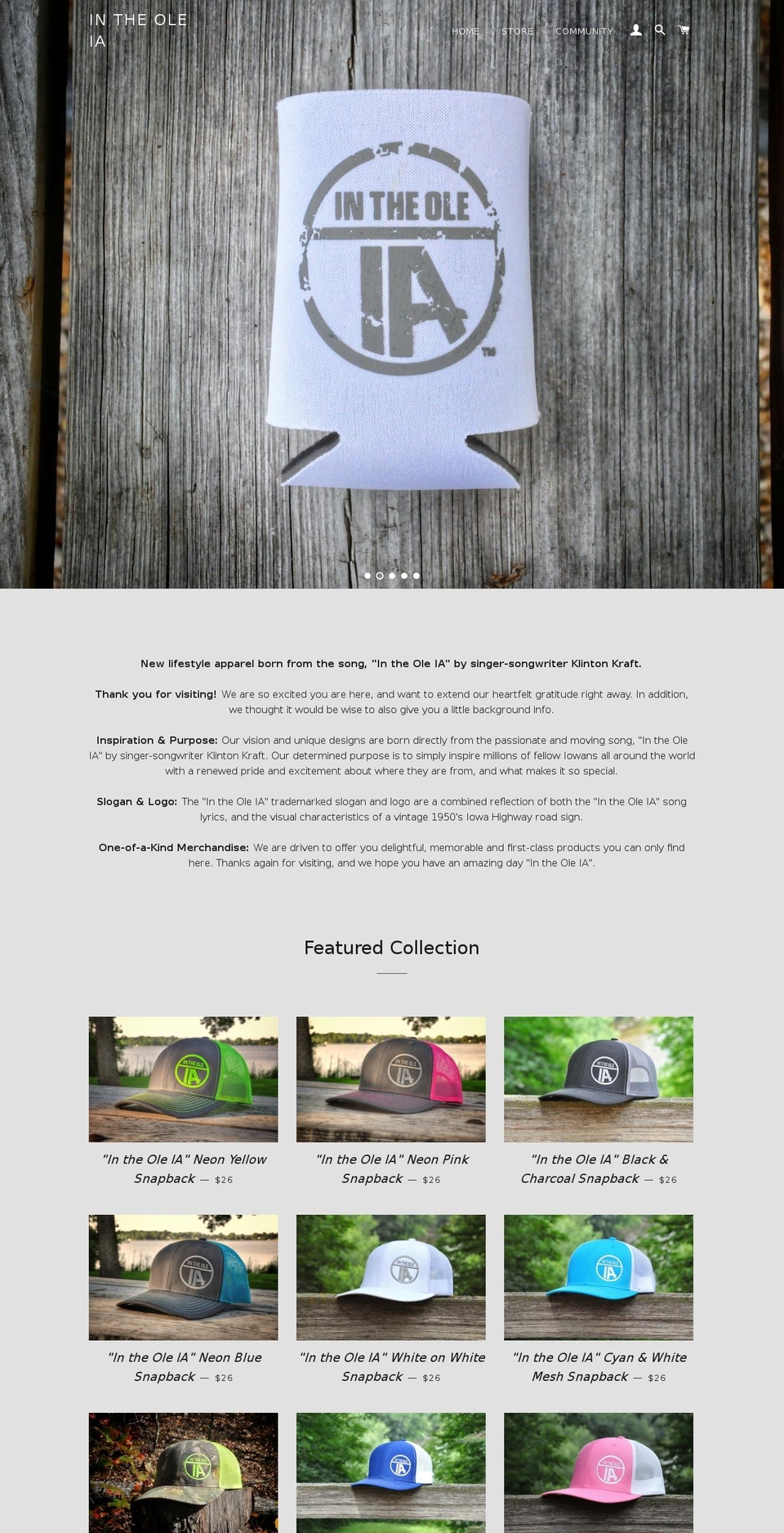 intheoleia.com — Shopify storefront screenshot