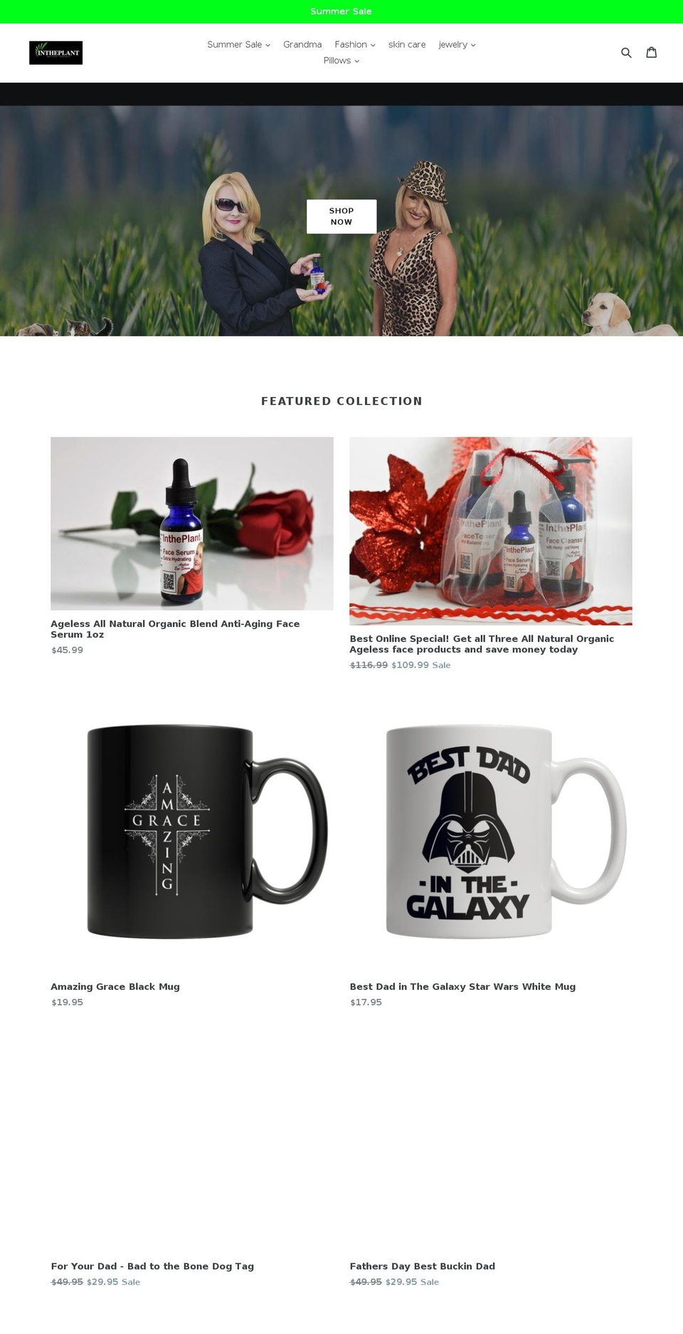 intheplant.com — Shopify storefront screenshot