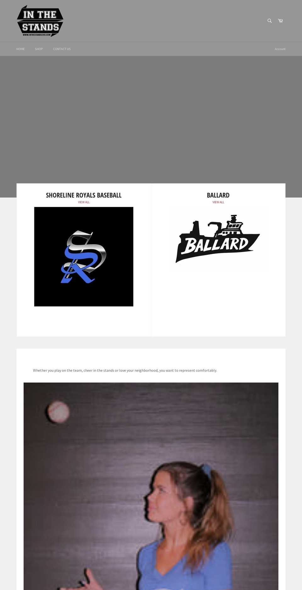 inthestands206.com — Shopify storefront screenshot