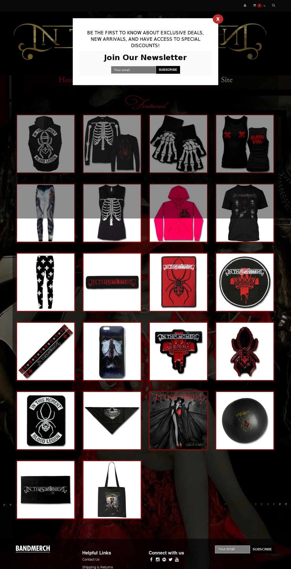 inthismomentofficialmerch.com shopify website screenshot